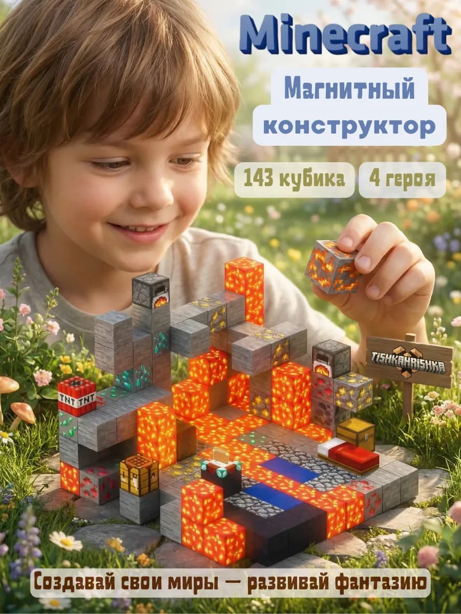 Магнитный конструктор Minecraft