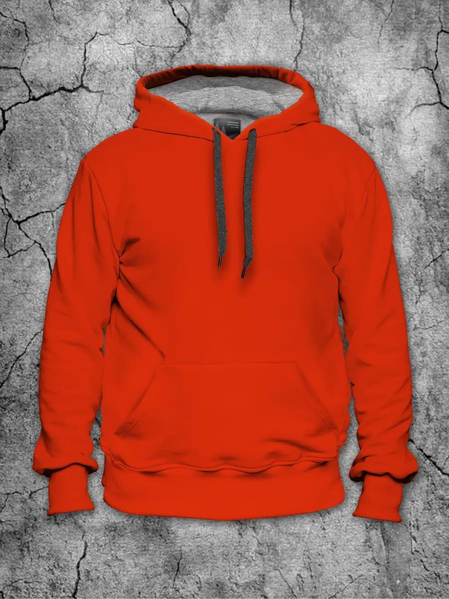 Худи мужское с капюшоном без начеса кофта терракотовая y2k