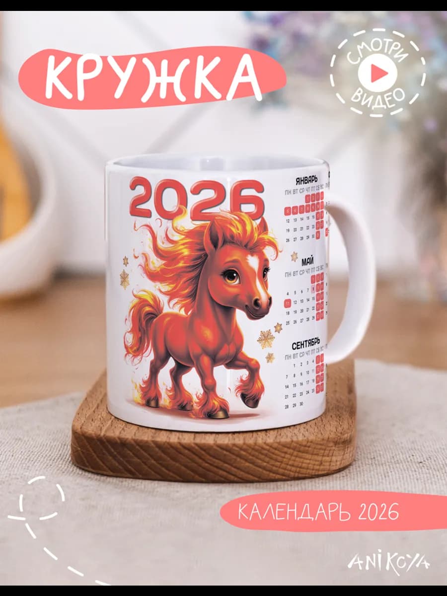 Кружка новогодняя календарь 2026