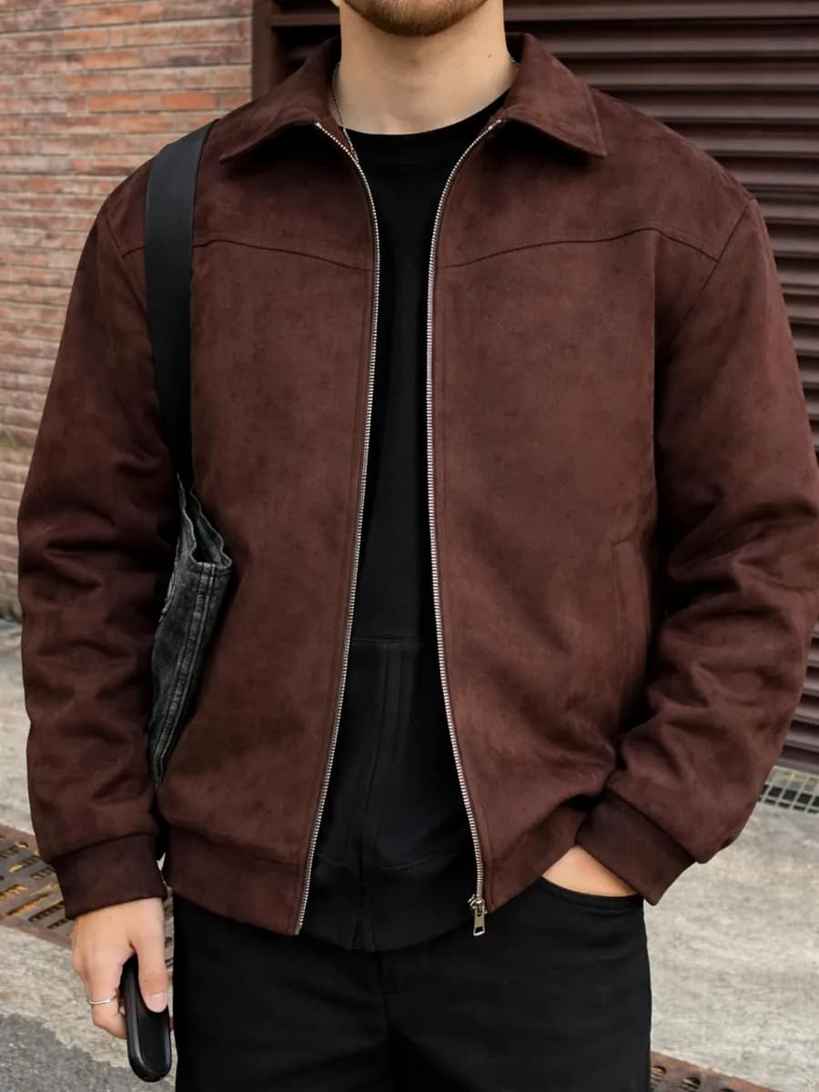 Бомбер утепленный весенний old money