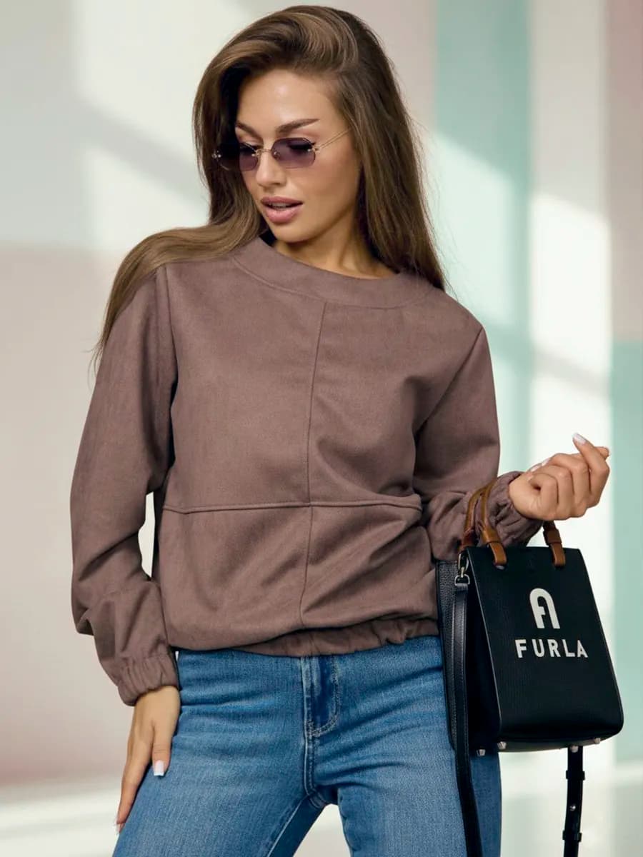 Свитшот женский из замши