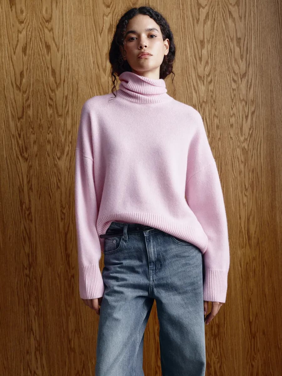 Джемпер оверсайз из премиальной шерсти и кашемира