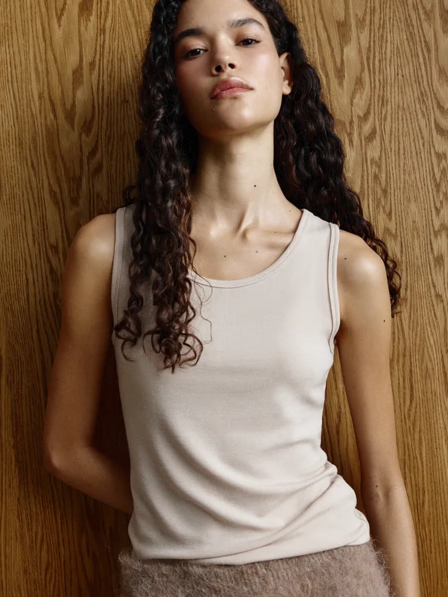 Топ из тенселя с содержанием шерсти