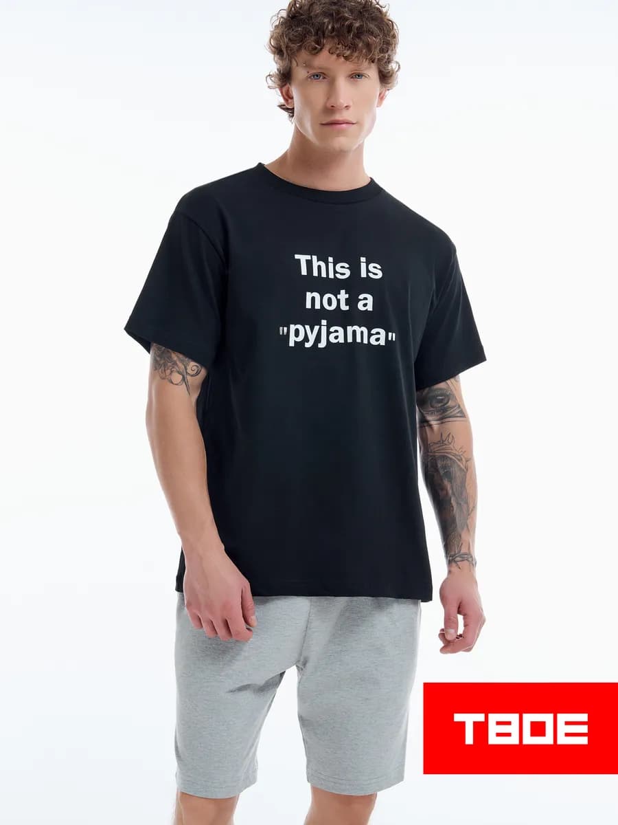 Пижама с шортами из хлопка