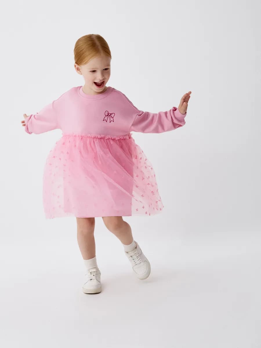 Платье-толстовка с юбкой пачкой