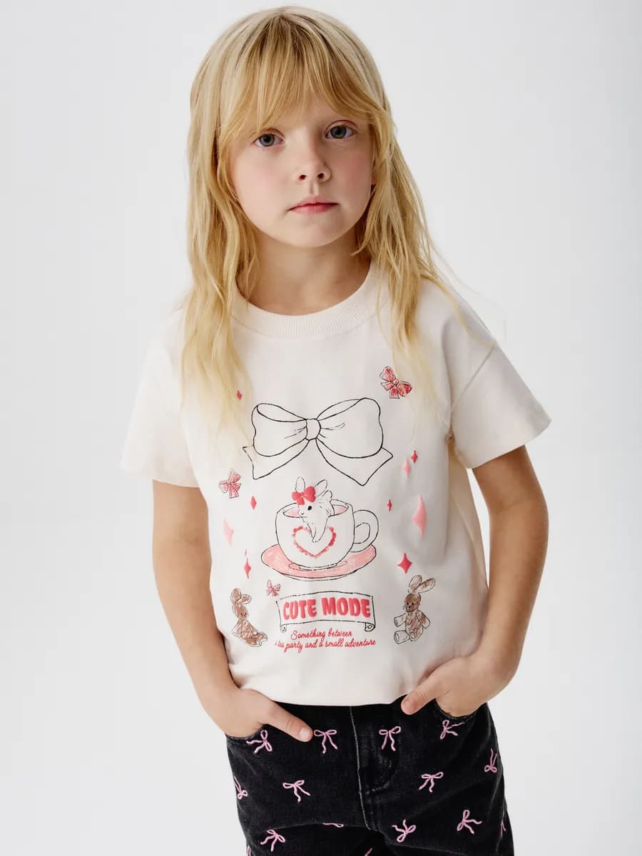 Футболка оверсайз хлопковая с принтом