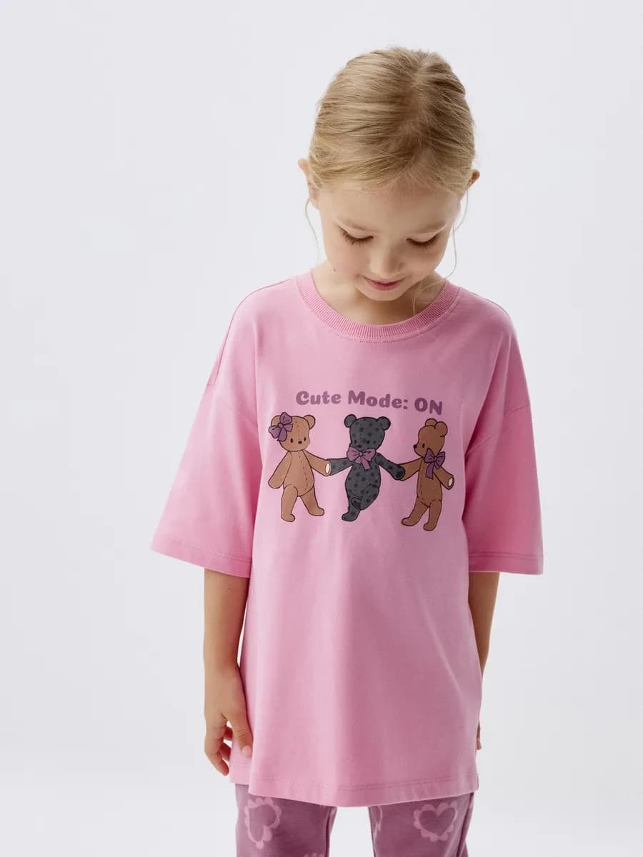 Футболка оверсайз хлопковая с принтом