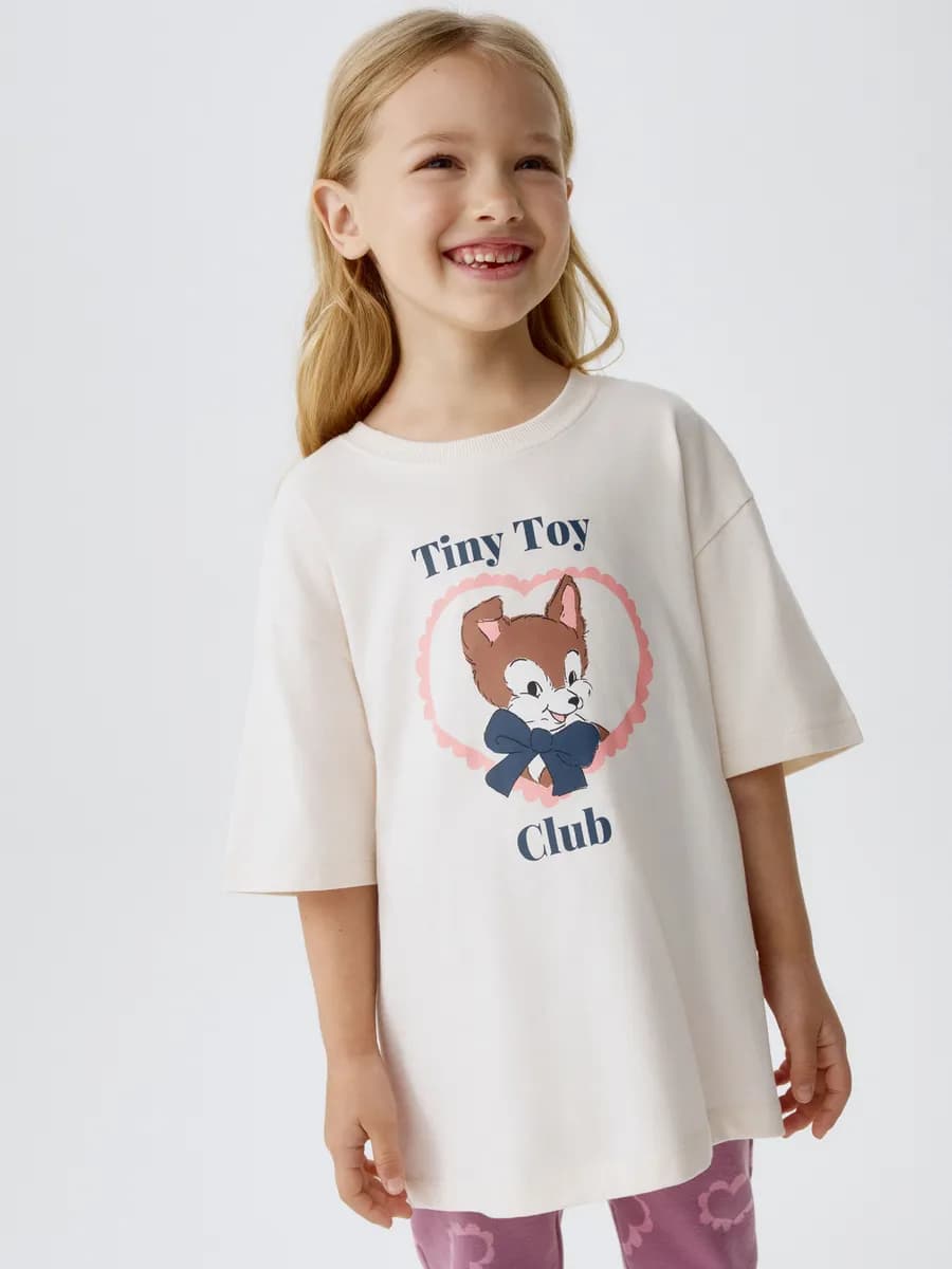 Футболка оверсайз хлопковая с принтом