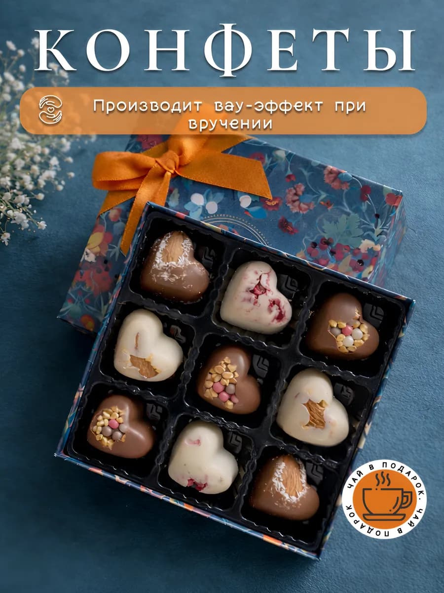 Конфеты шоколадные подарочный набор ручной работы