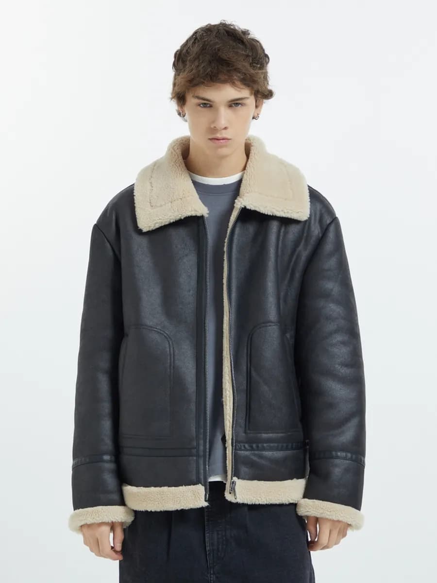 Куртка дубленка оверсайз