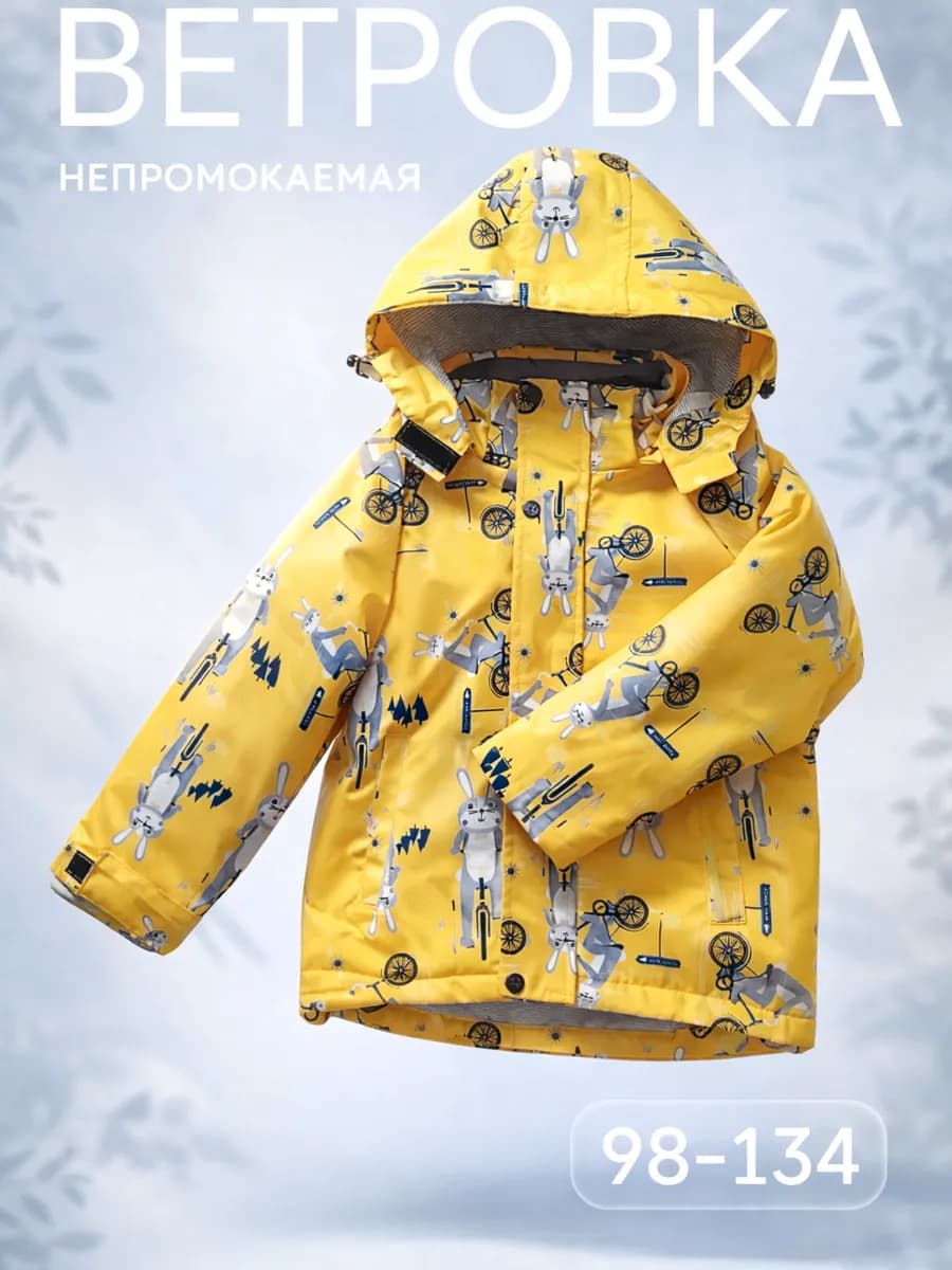 Куртка детская демисезонная ветровка с капюшоном