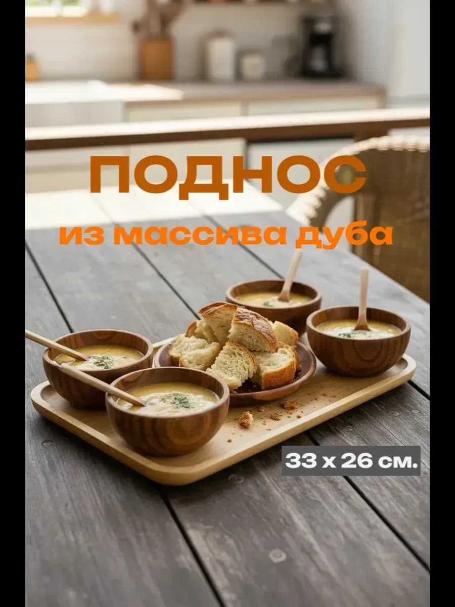 Поднос деревянный
