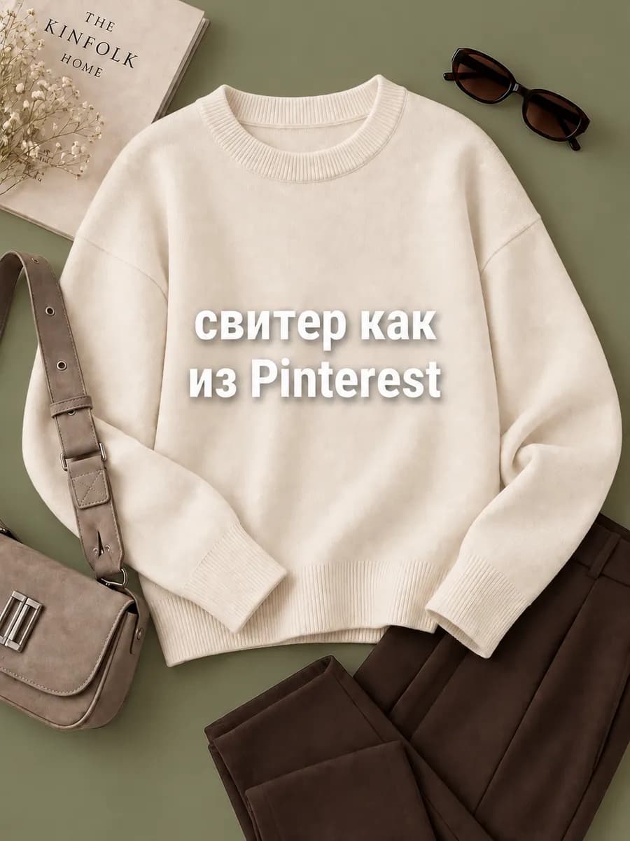 Вязаный свитер оверсайз