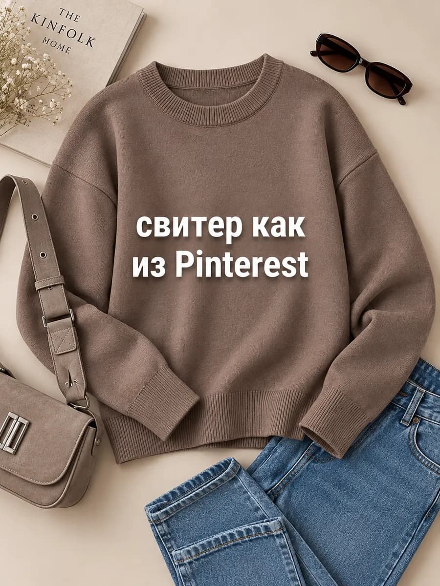 Вязаный свитер оверсайз