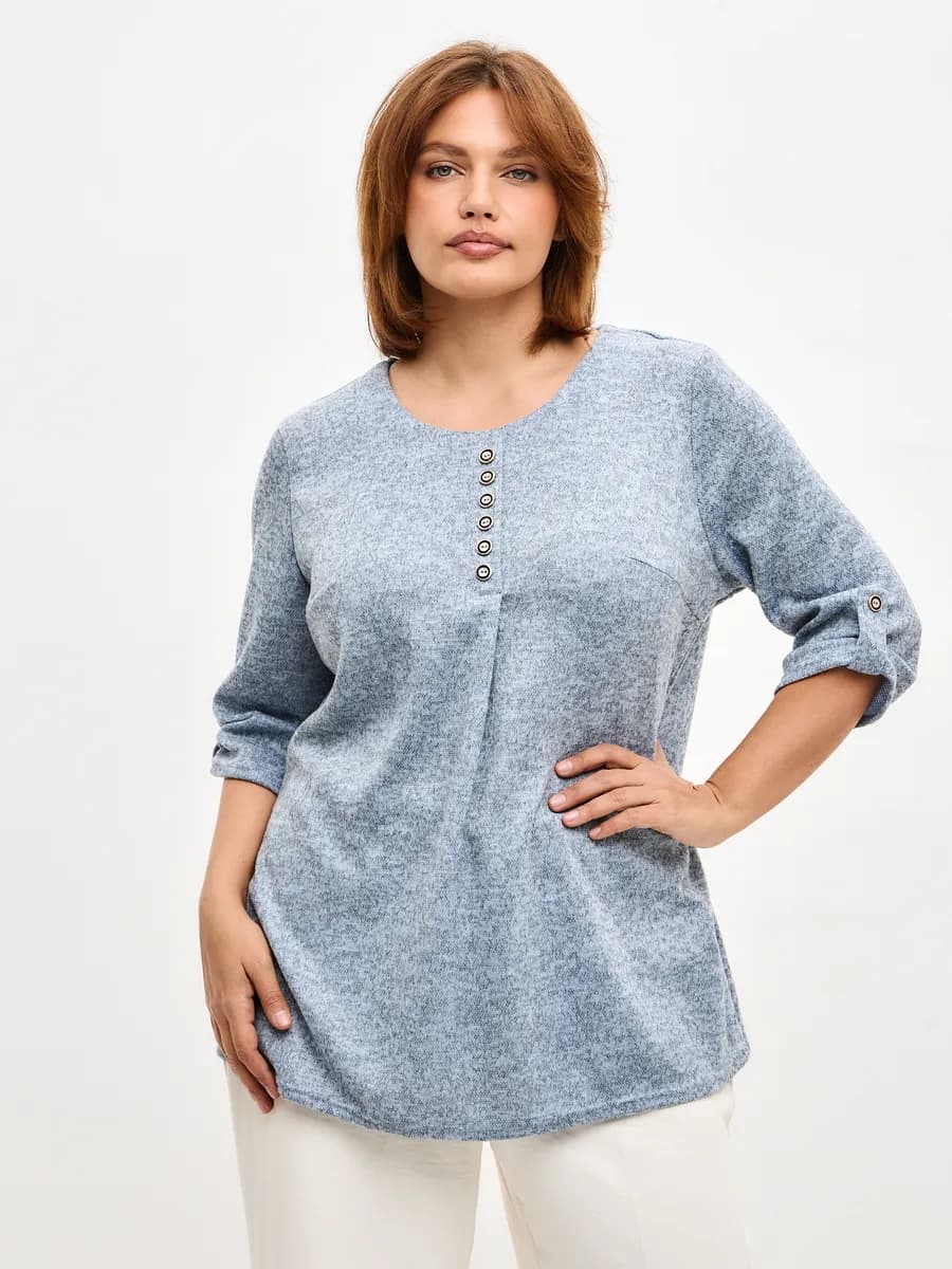 Кофта удлиненная теплая туника джемпер - фото 1