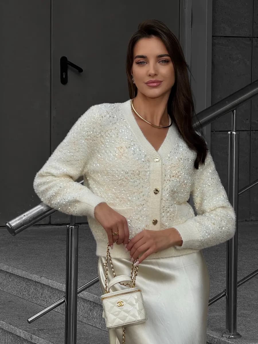 Кардиган пушистый теплый премиум - фото 1