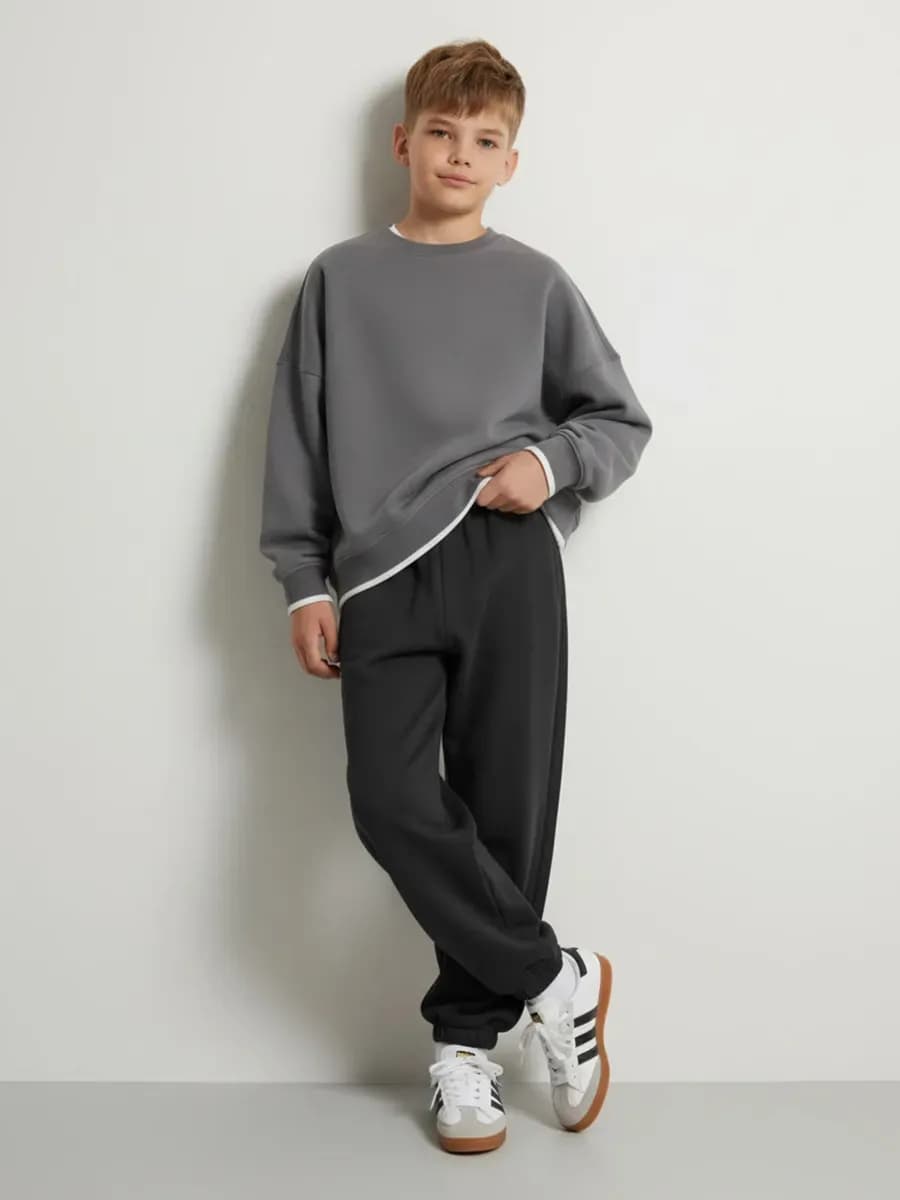 Брюки джоггеры детские из футера с начёсом