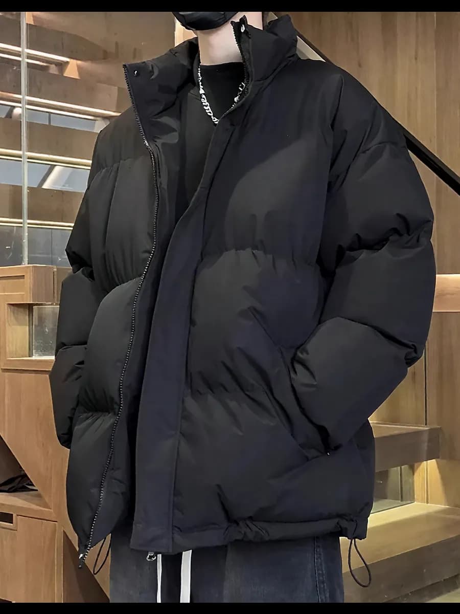 Пуховик зимний короткий без капюшона - фото 1