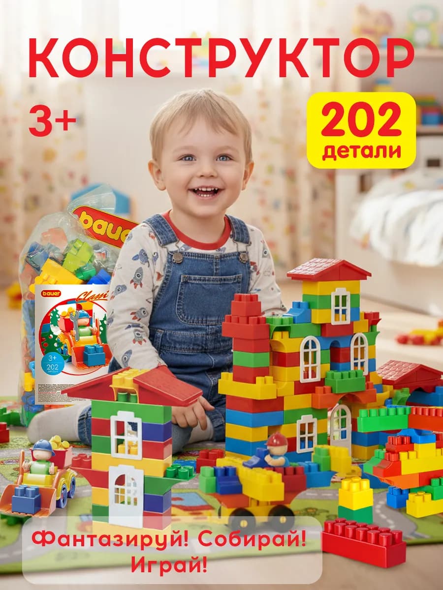 Конструктор для мальчика девочки 202 эл