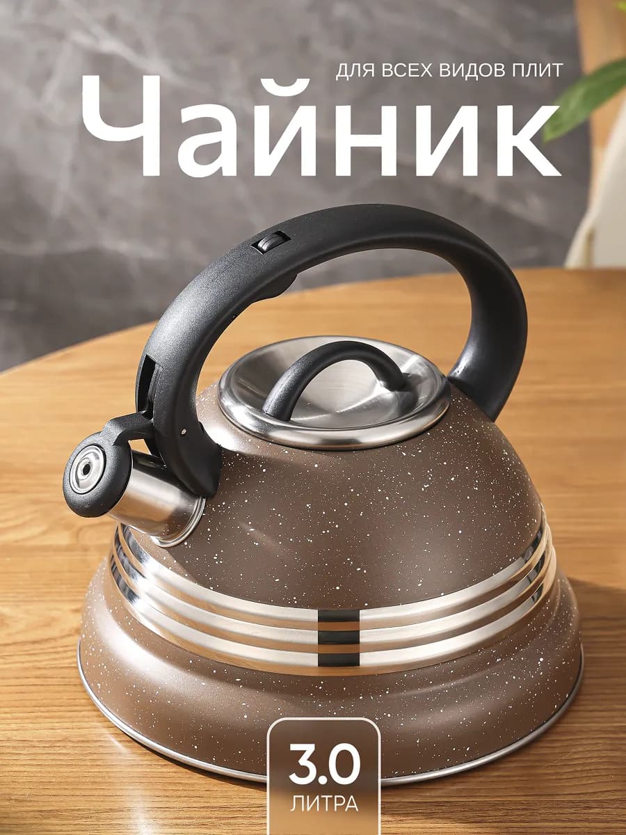 Чайник со свистком для плиты 3 литра