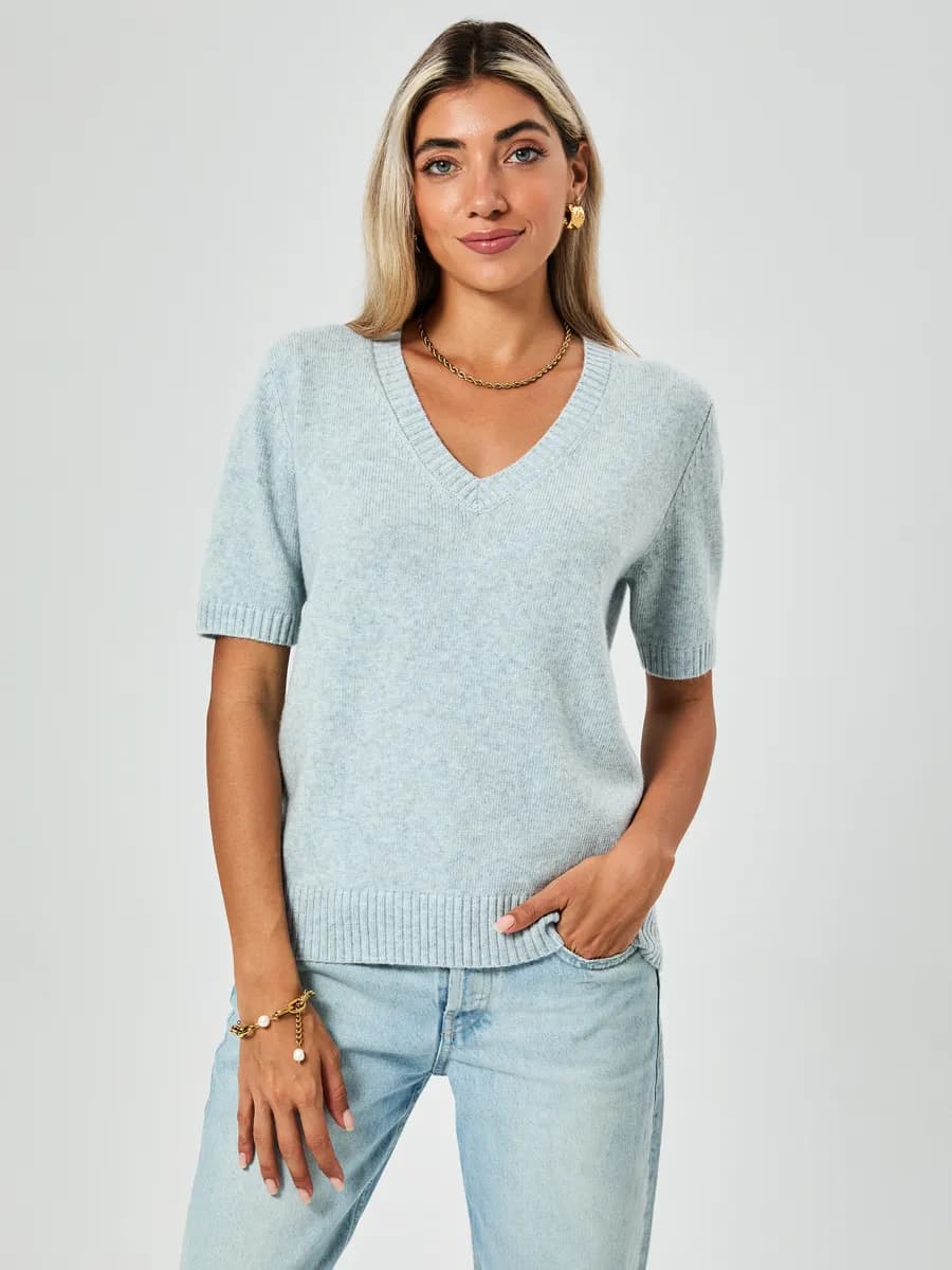 Джемпер с коротким рукавом - фото 1