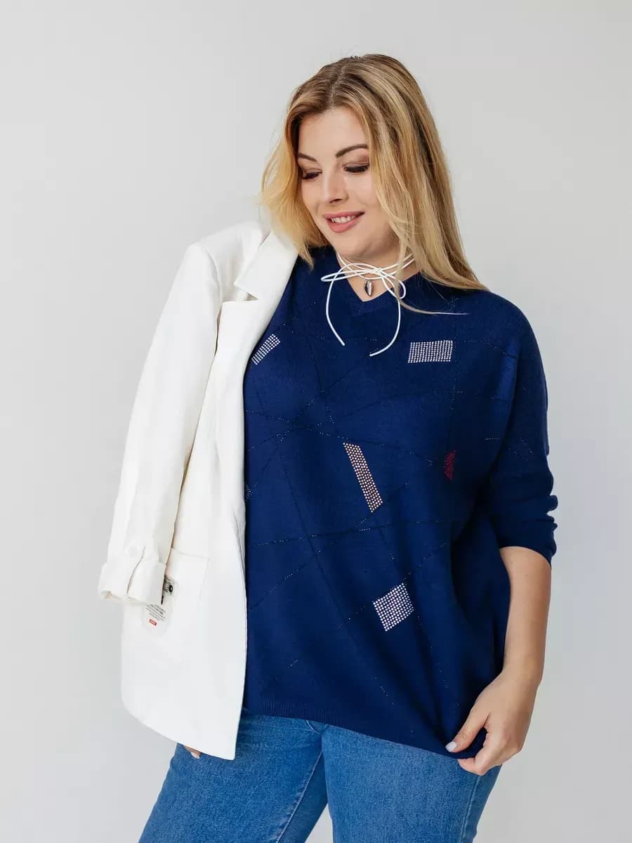 Кофта джемпер больших размеров оверсайз