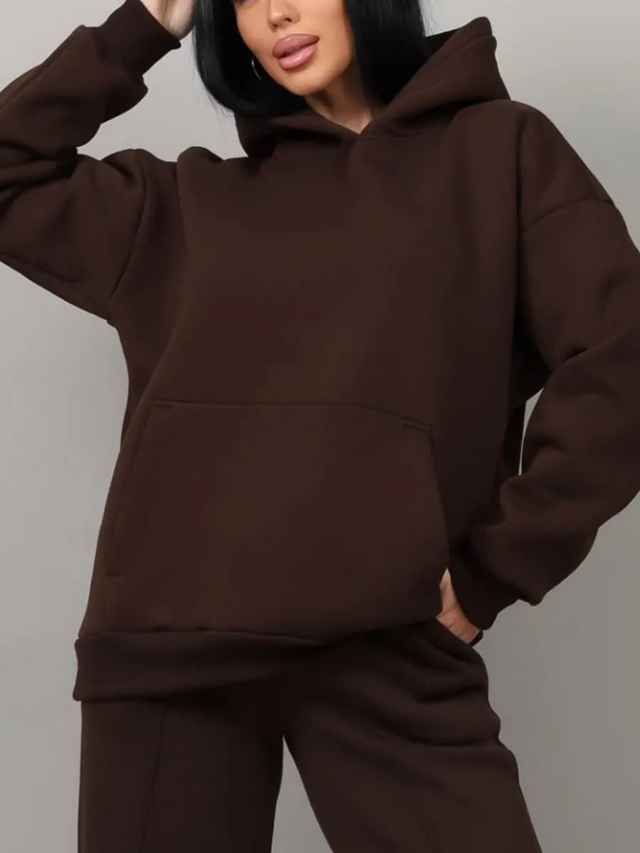 Худи оверсайз с начесом теплое