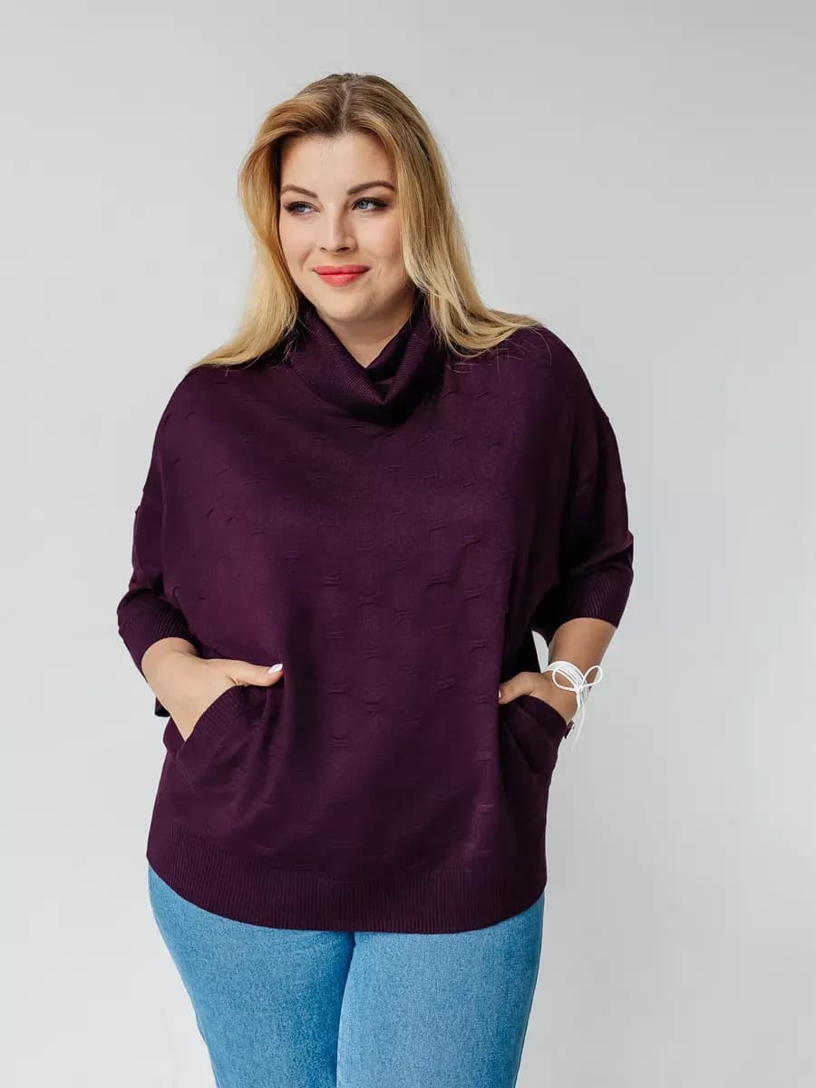 Оверсайз джемпер больших размеров