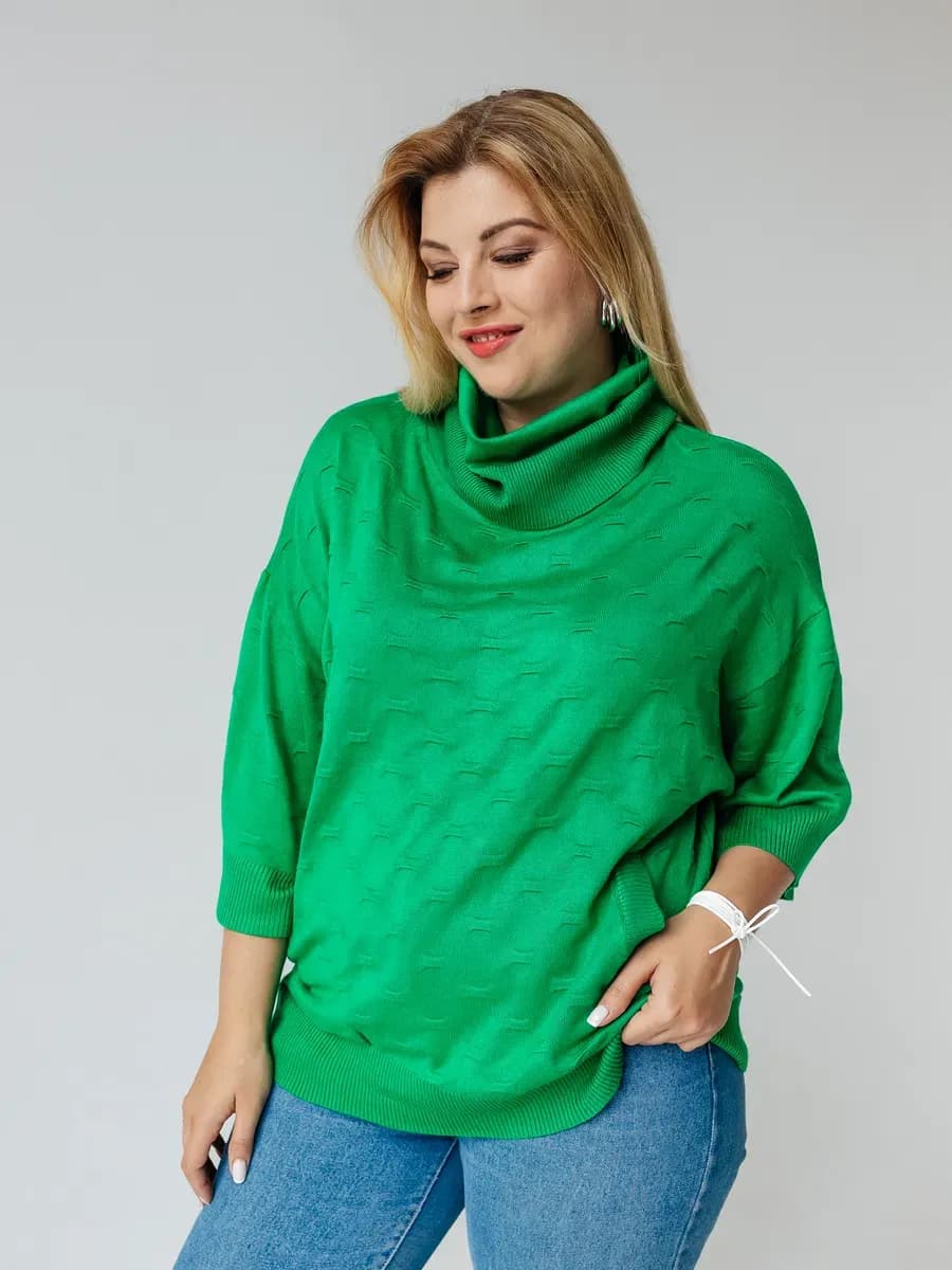 Оверсайз джемпер больших размеров - фото 1