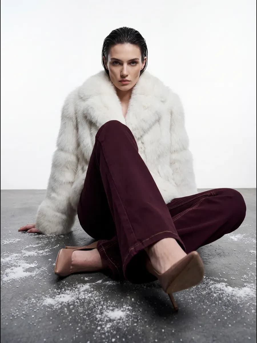 Джинсы клеш от колена