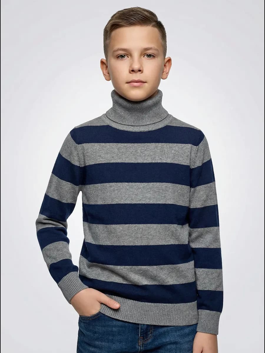 свитер с горлом для мальчика
