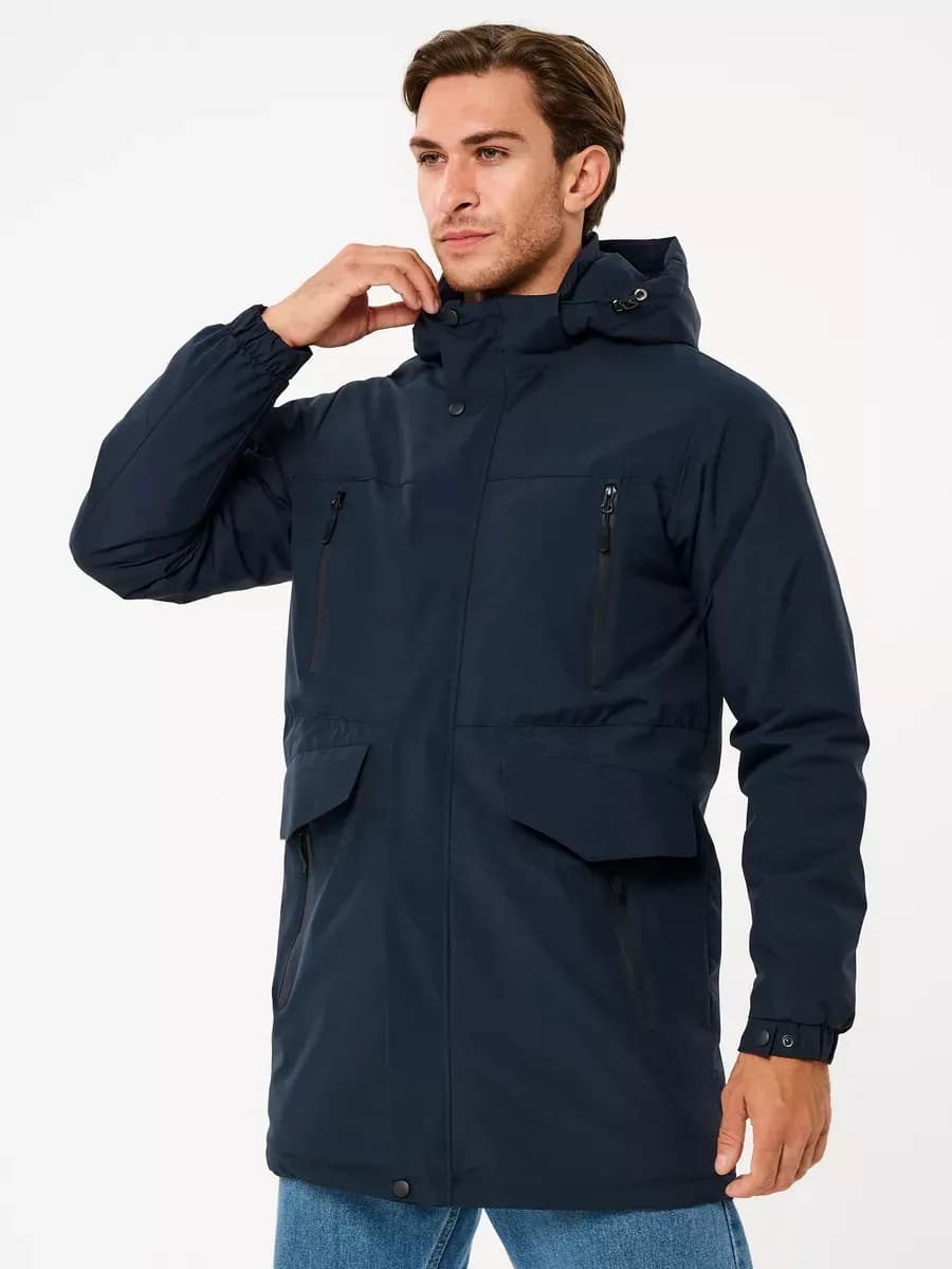 Куртка демисезонная с капюшоном утепленная