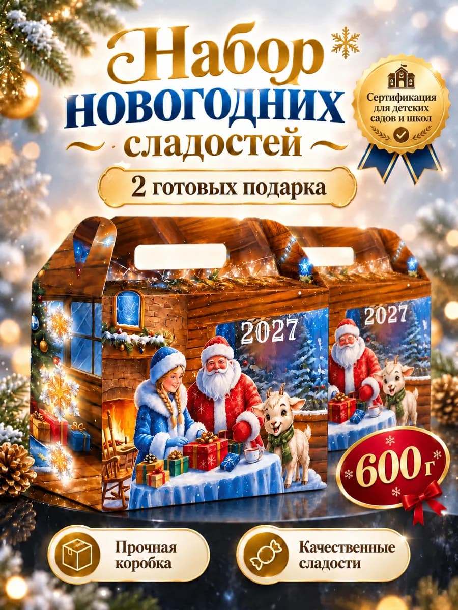 Набор сладостей подарочный для детей 600 грамм 2027 2 шт