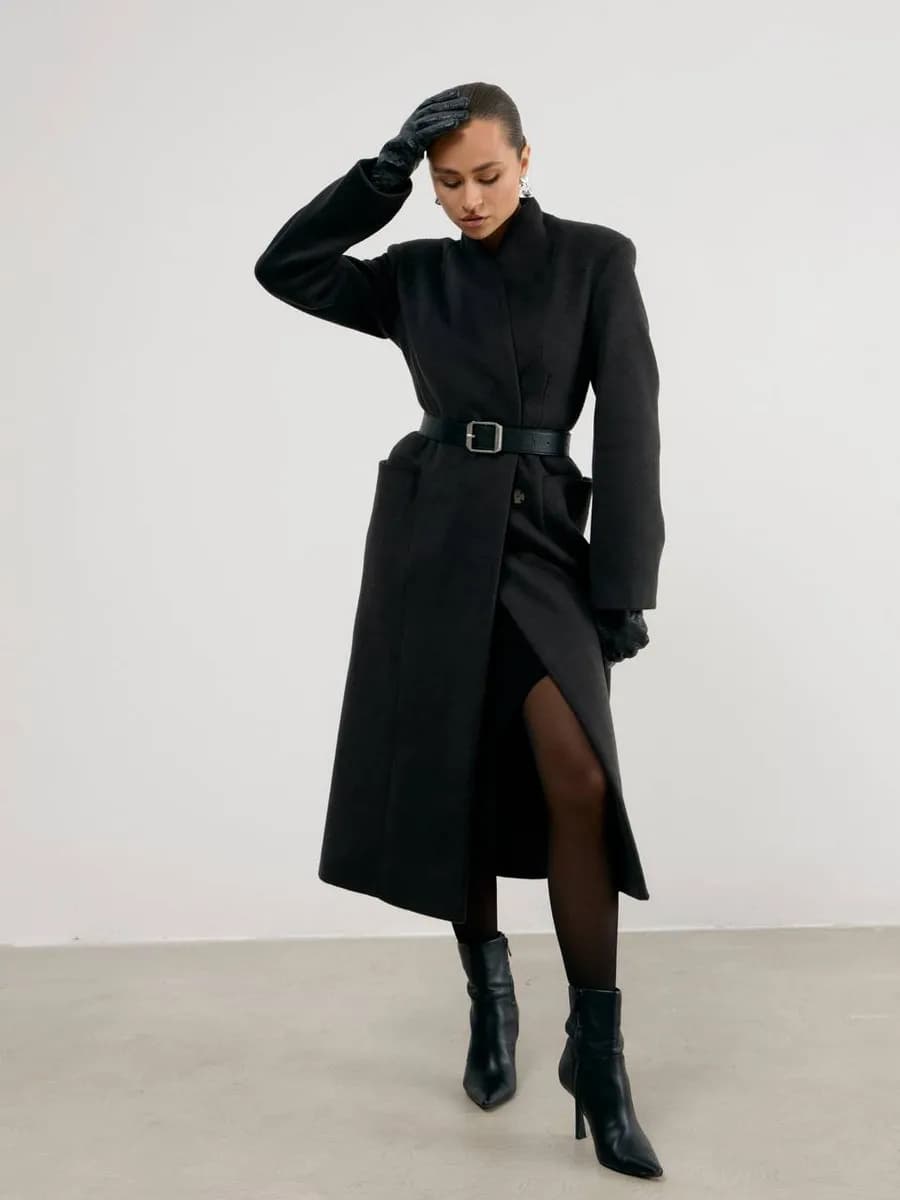 Пальто весна-осень осеннее длинное