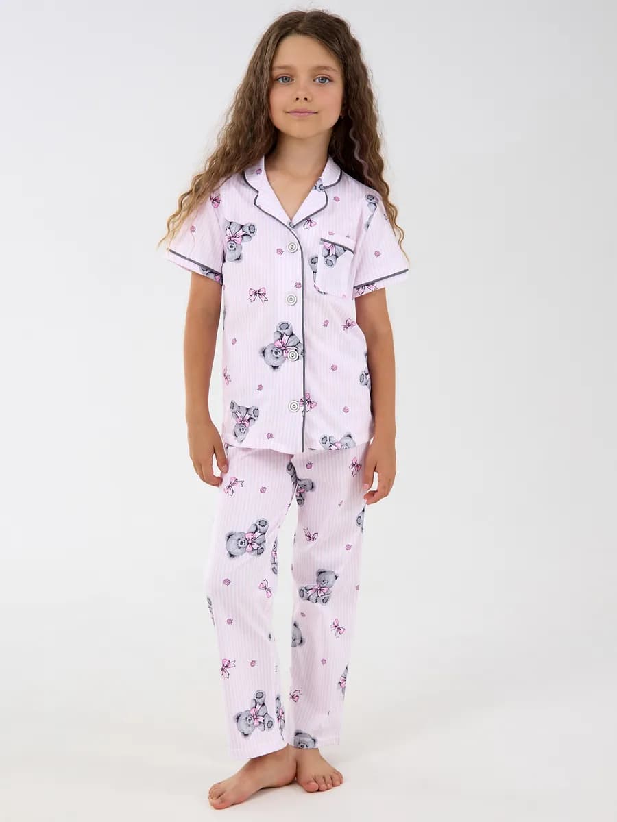 Пижама с мишками со штанами детская костюм домашний