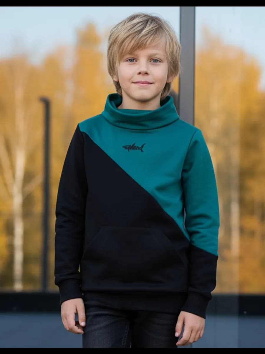 Свитшот оверсайз 5-12 лет с принтом без начеса для подростка