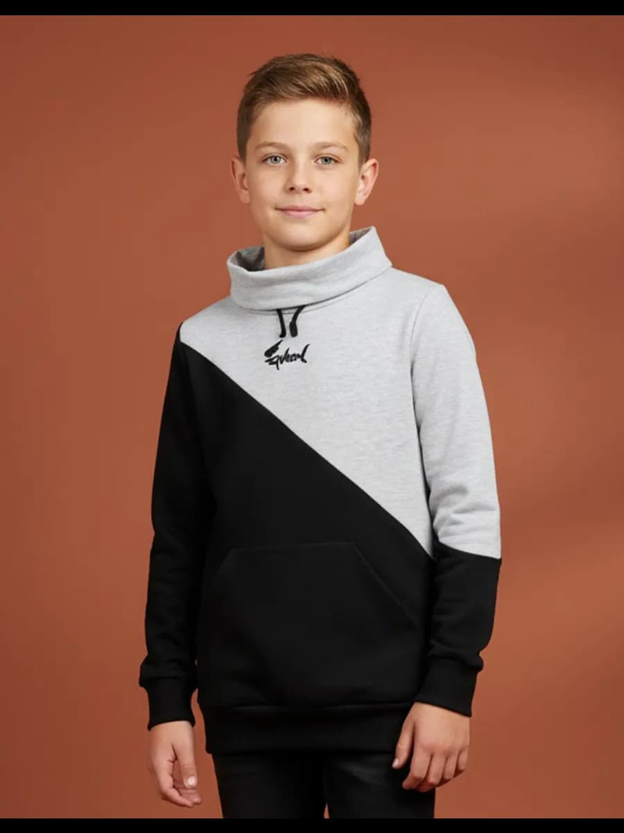 Свитшот оверсайз 5-12 лет с принтом без начеса для подростка