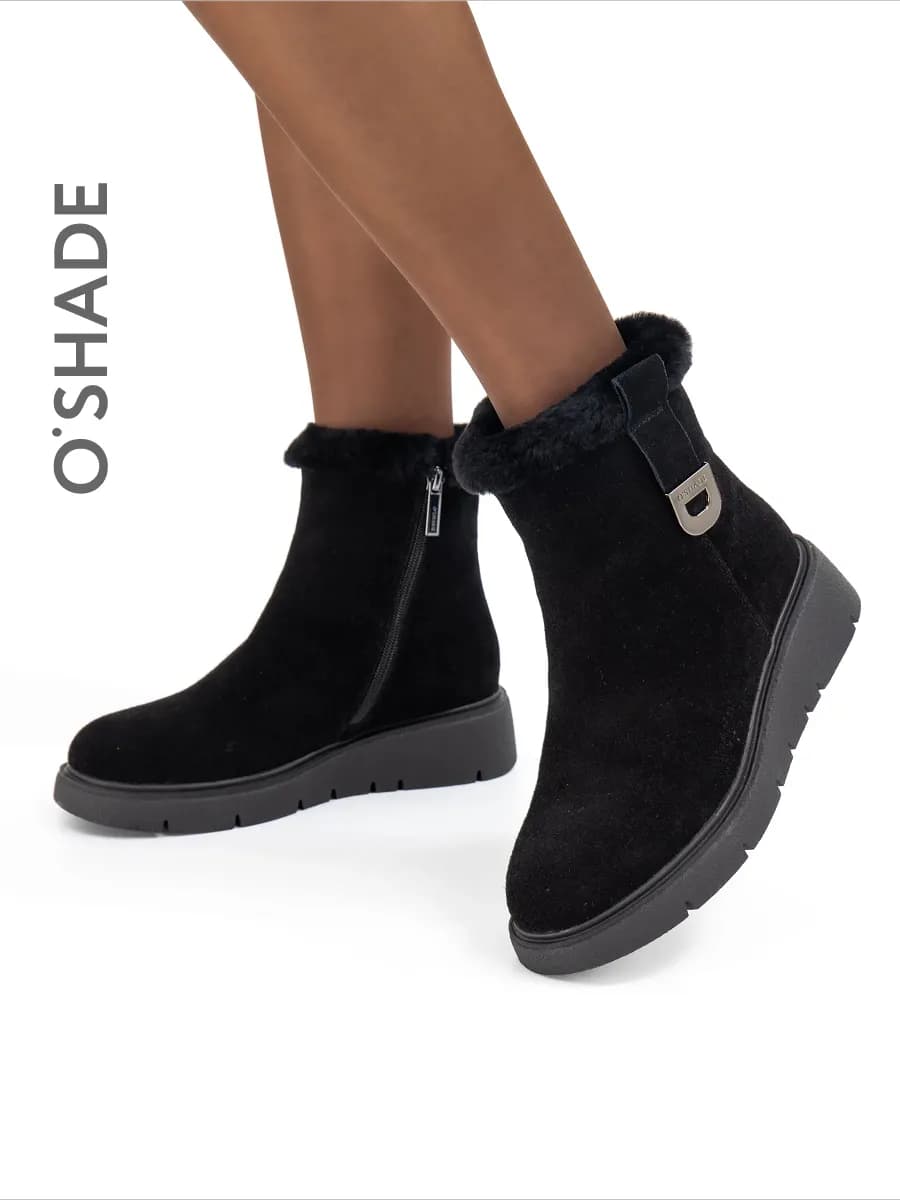Ботинки женские зимние черные