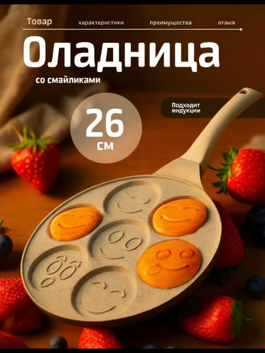 Сковорода для оладий. Диаметр 26 см