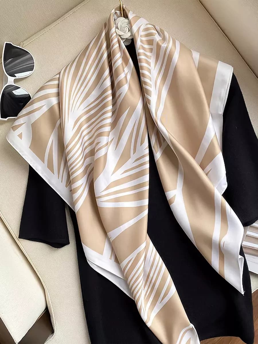 платок на голову шею и пояс шелковый косынка девочке зимняя