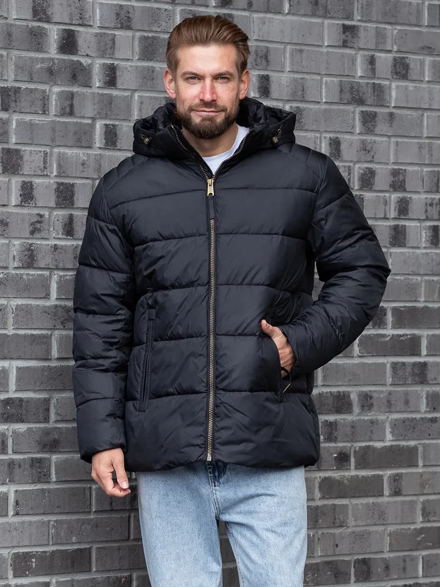 Куртка зимняя с капюшоном пуховик