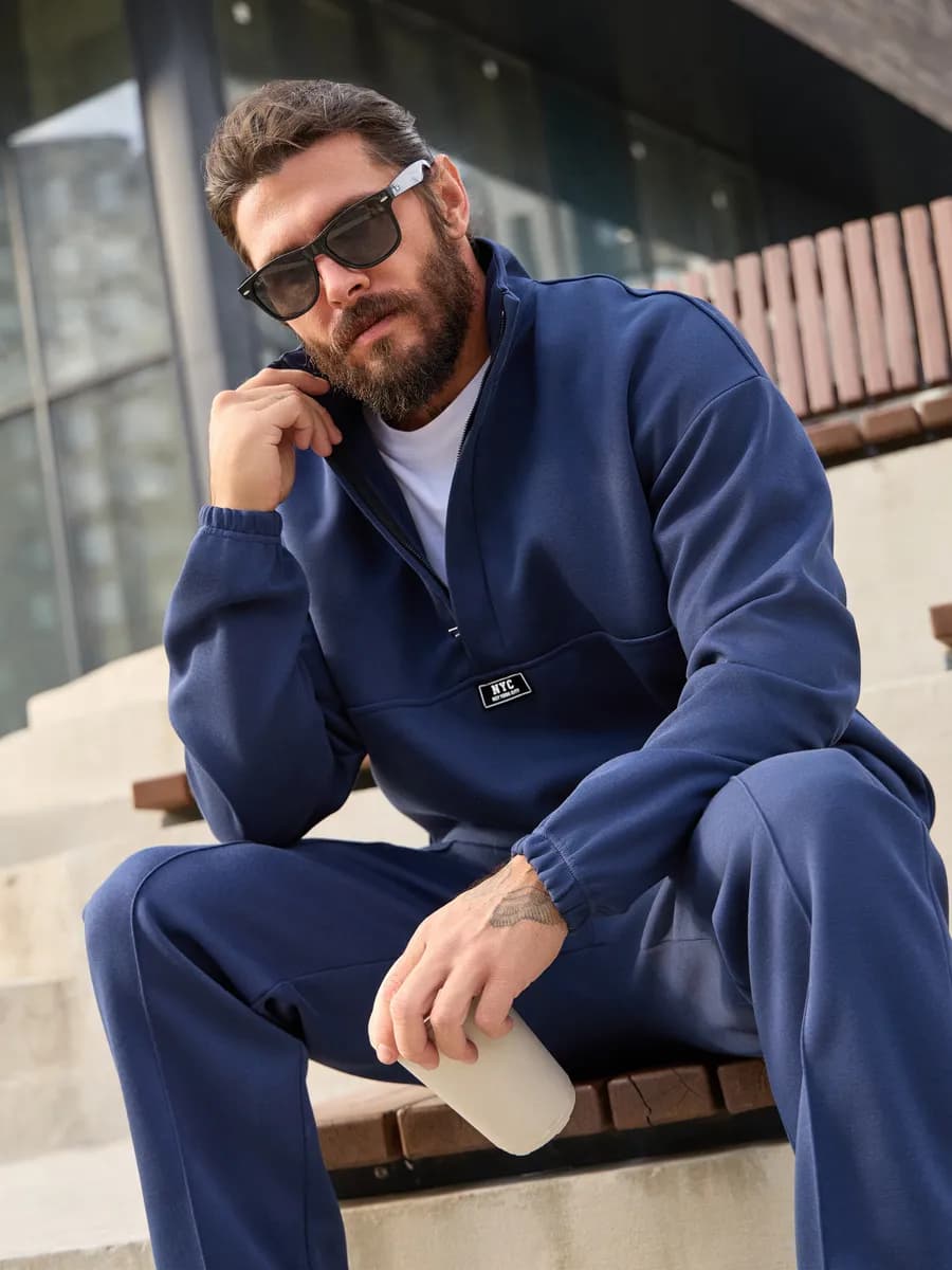 Костюм спортивный полузамок оверсайз