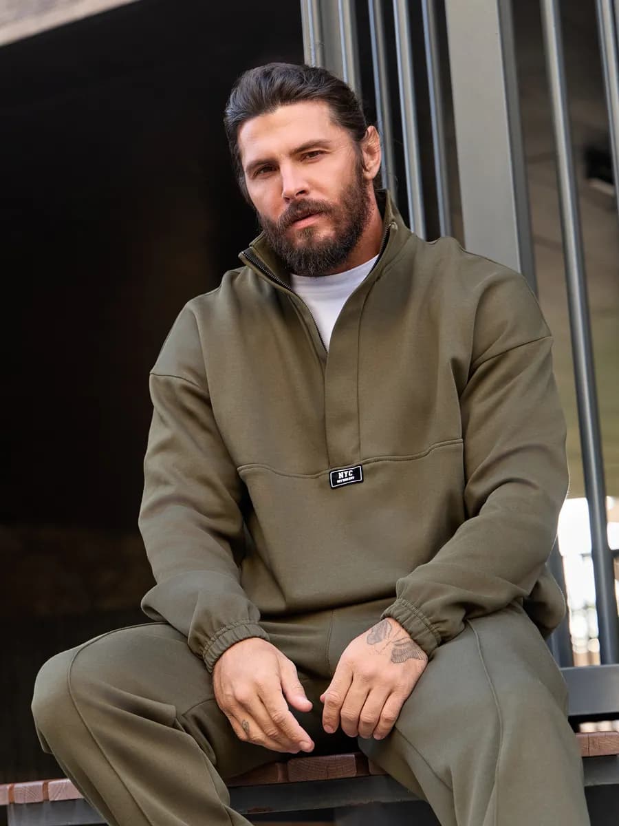 Костюм спортивный полузамок оверсайз