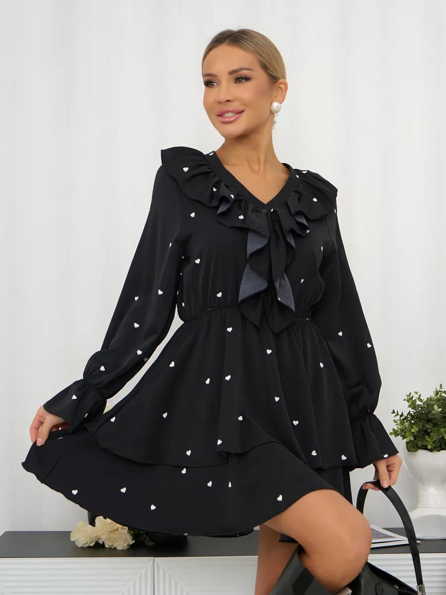 Платье вечернее с воланами на новый год