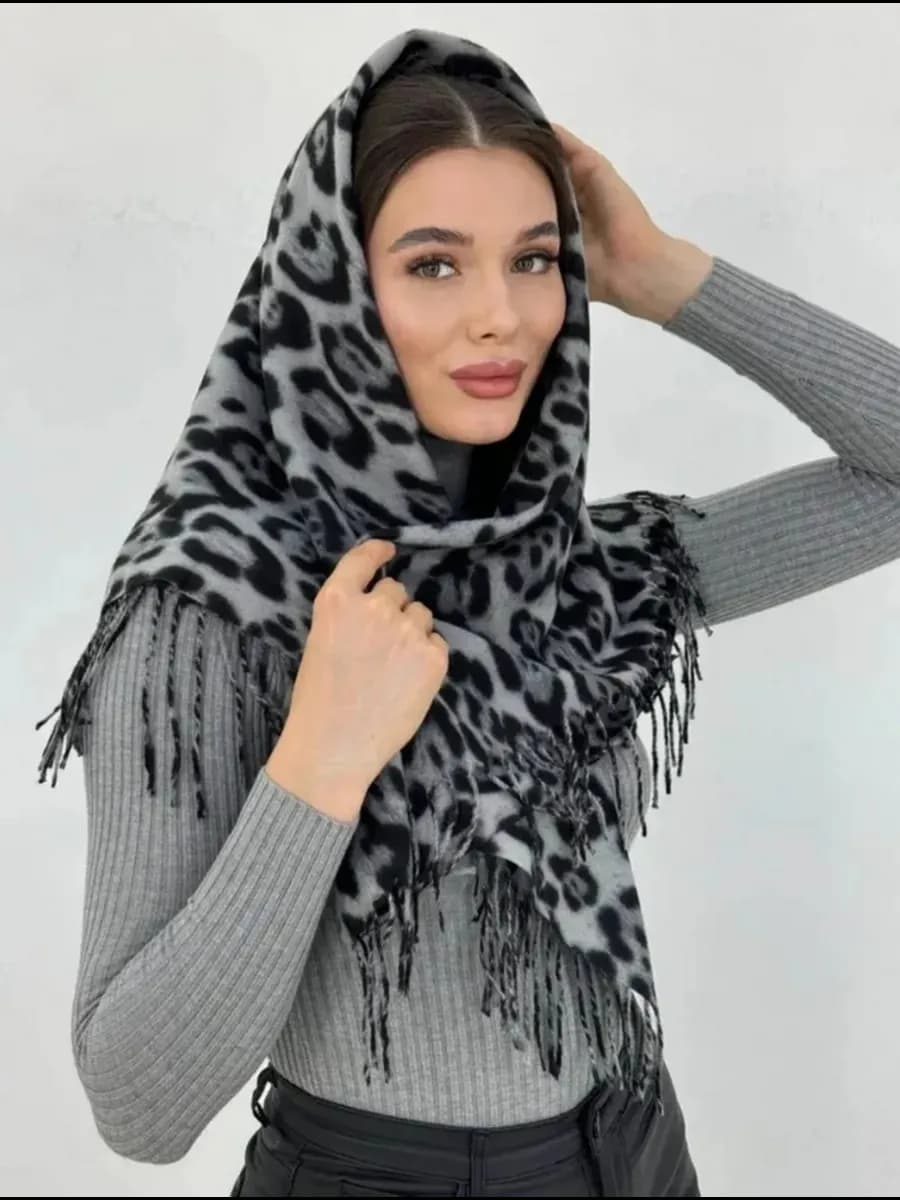 Платок шарф в клетку