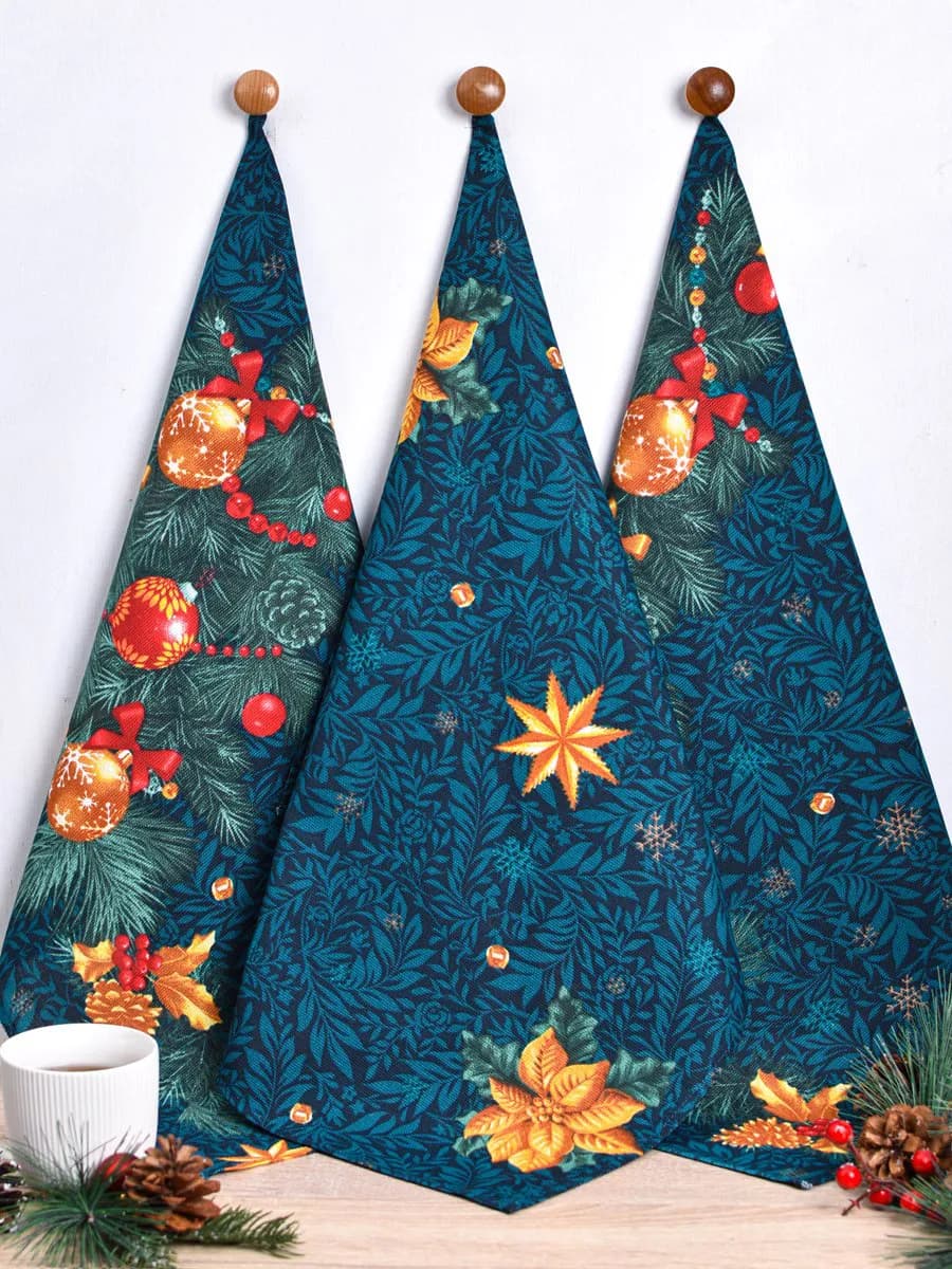 Полотенца кухонные 47х60см 3 шт рогожка