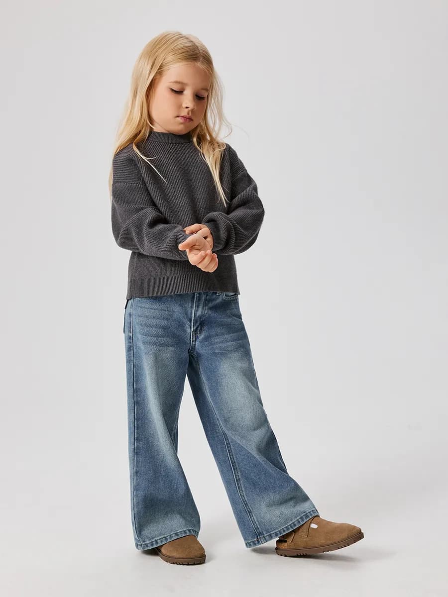 Джемпер вязаный теплый в школу и садик