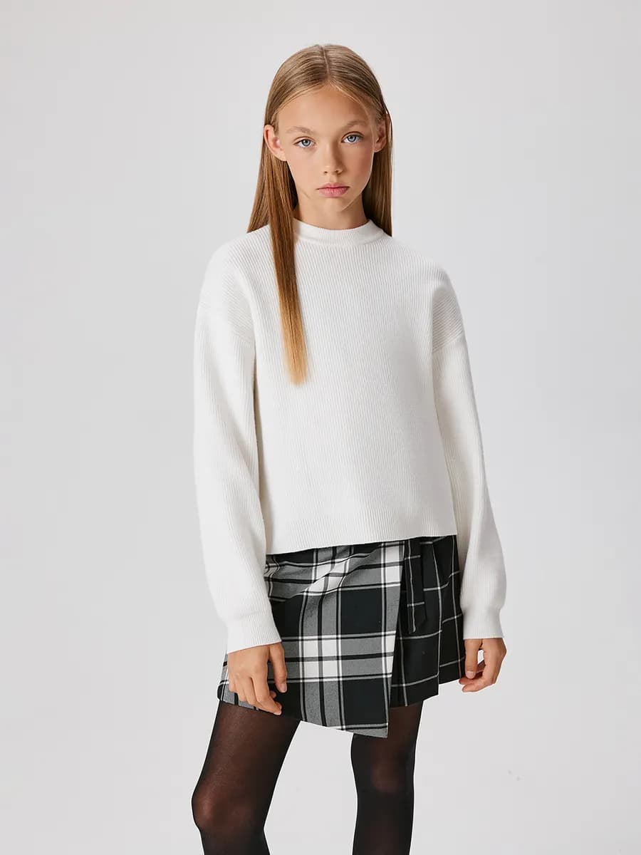 Джемпер вязаный теплый в школу и садик