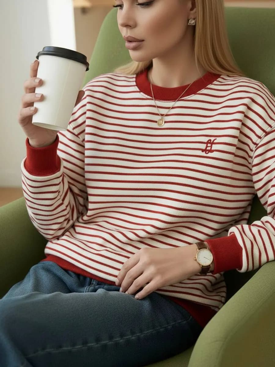 Свитшот в полоску