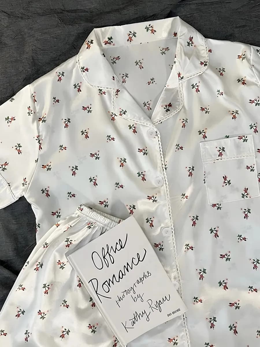 Пижама с шортами и рубашкой y2k - фото 1